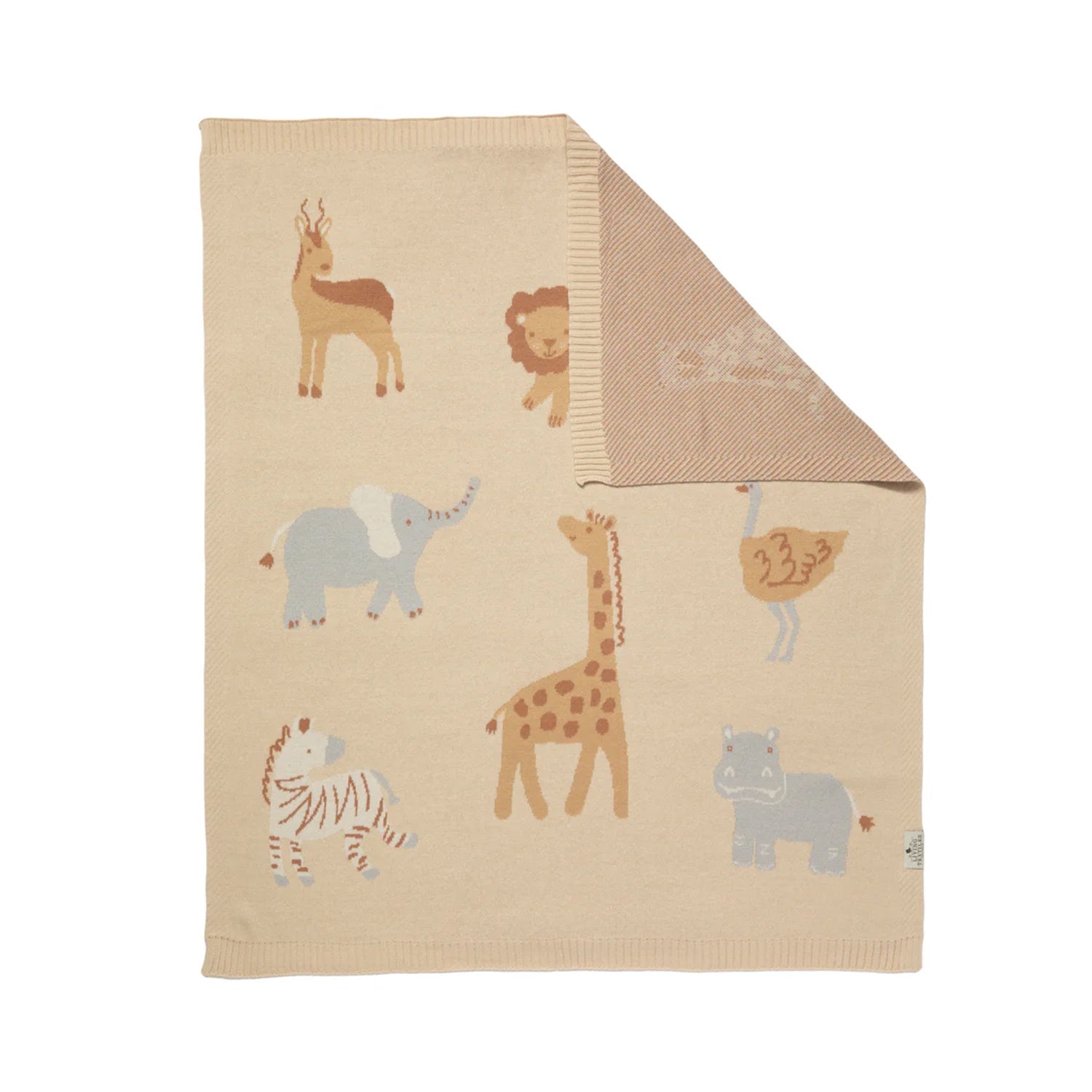 Baby Blanket Jacquard Knit - Wild Safari