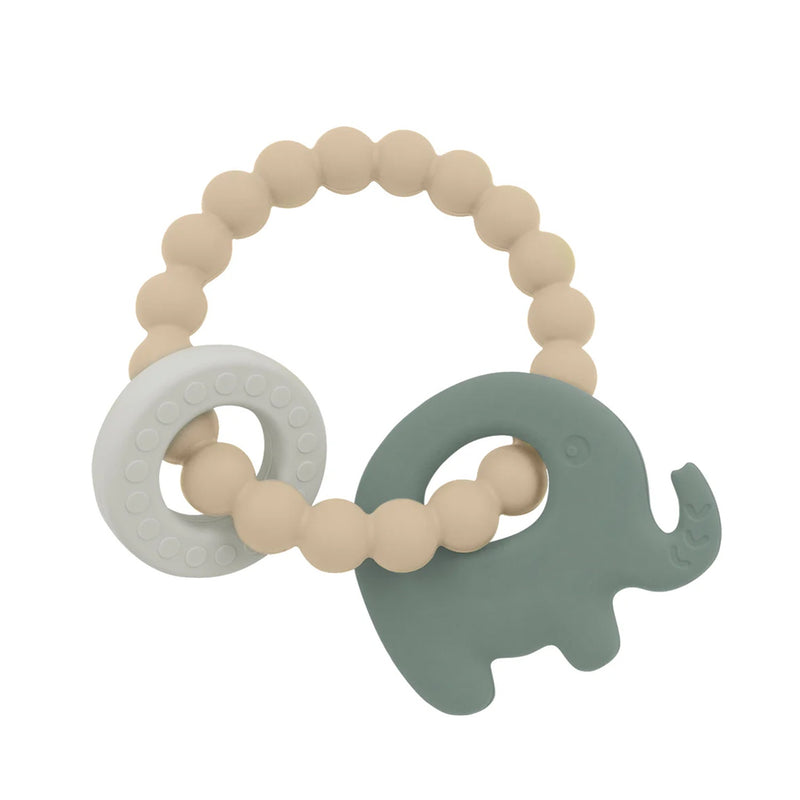 Teether Silicone Elephant - Sage