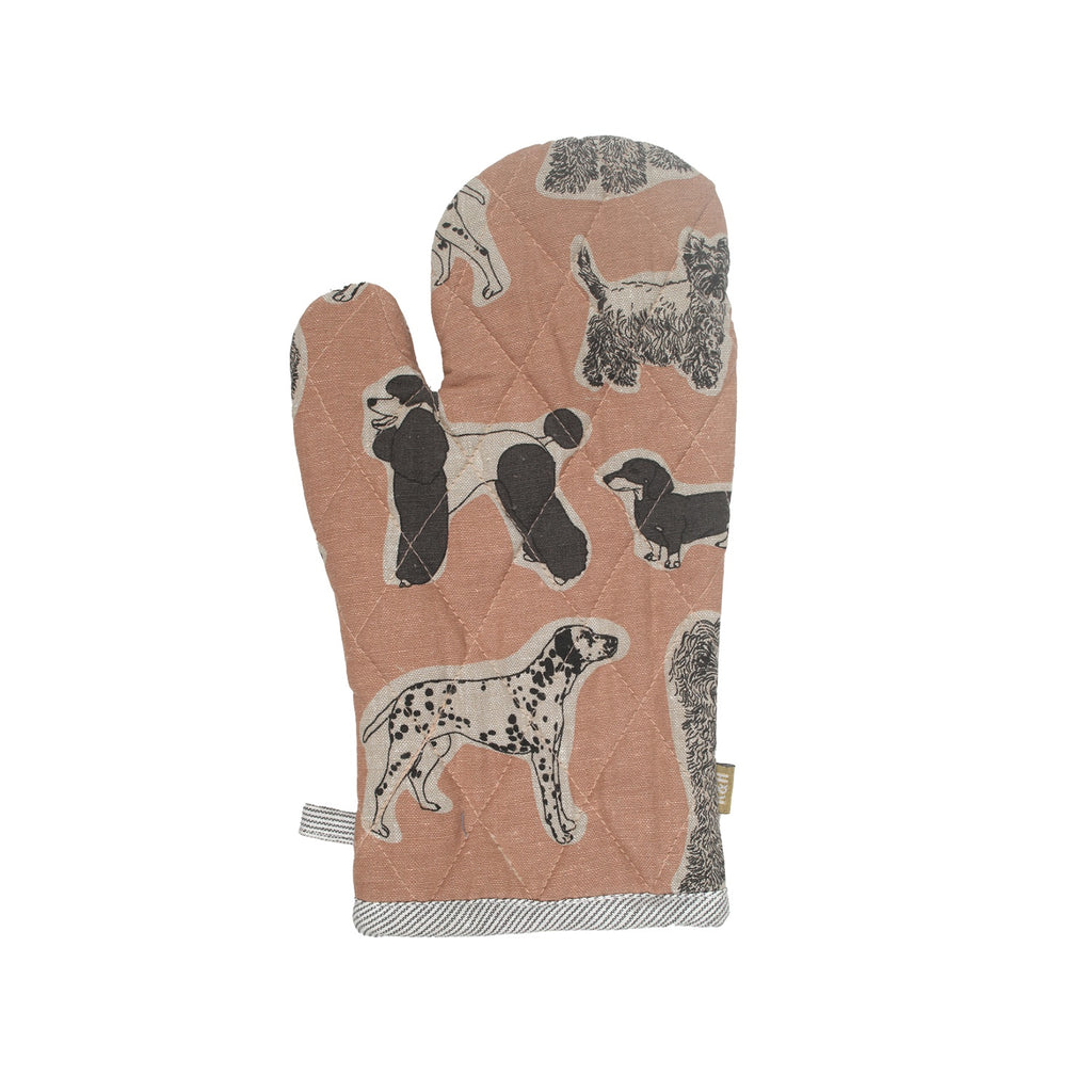 Oven Glove Woof - Salmon Pink