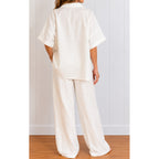 Top Seabreeze Foil Print - Off White w Gold Foil