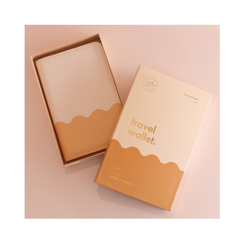 Travel Wallet - Caramel Ripple