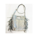 Bag Metallic Leather Tassel - Silver