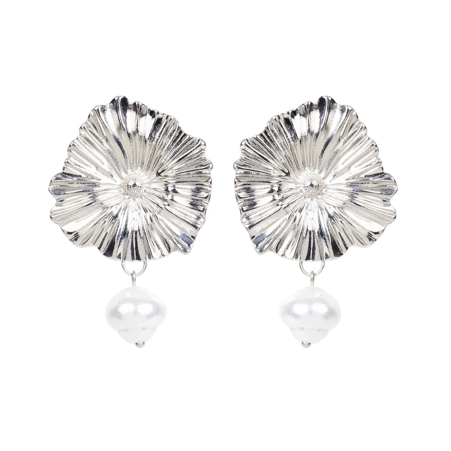 Earring Aman Flora - Silver