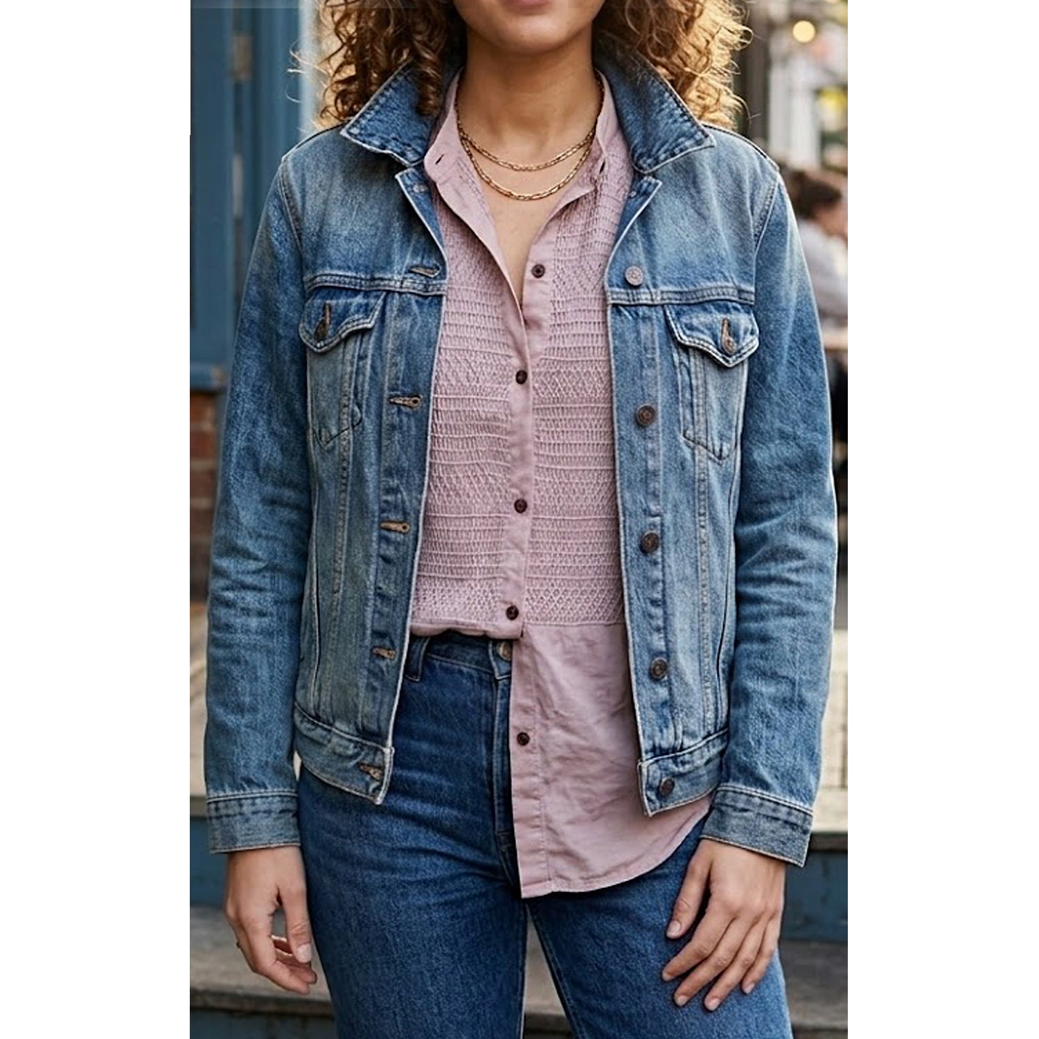 Top Smock Bib Shirt - Rose Smoke