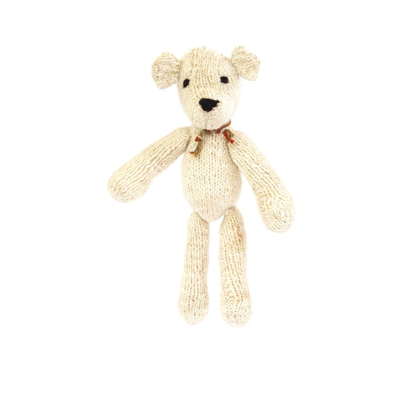 Knitted Ditsy Bear - Cream - Small