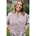 Top Smock Bib Shirt - Rose Smoke