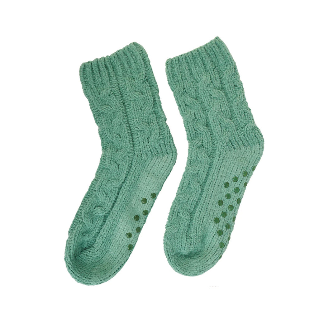 Chenille Socks - Sage