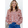 Top Soleil Shirred Cuff Shirt