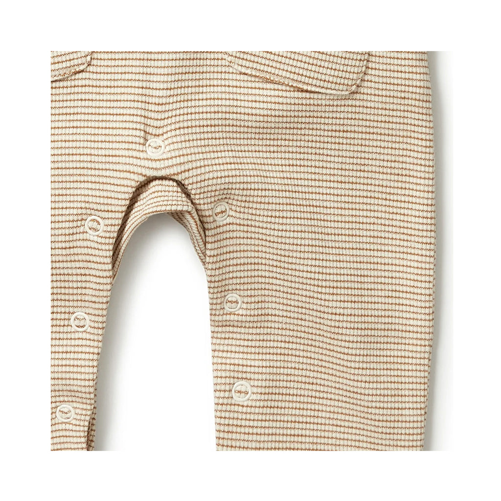 Growsuit Slouch Organic Stripe Rib - Spice