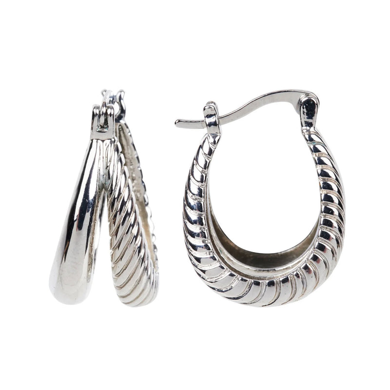 Earring Eden Silver Hoop - Split