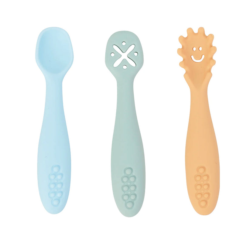 Cutlery Set Silicone 3pc - Seaside