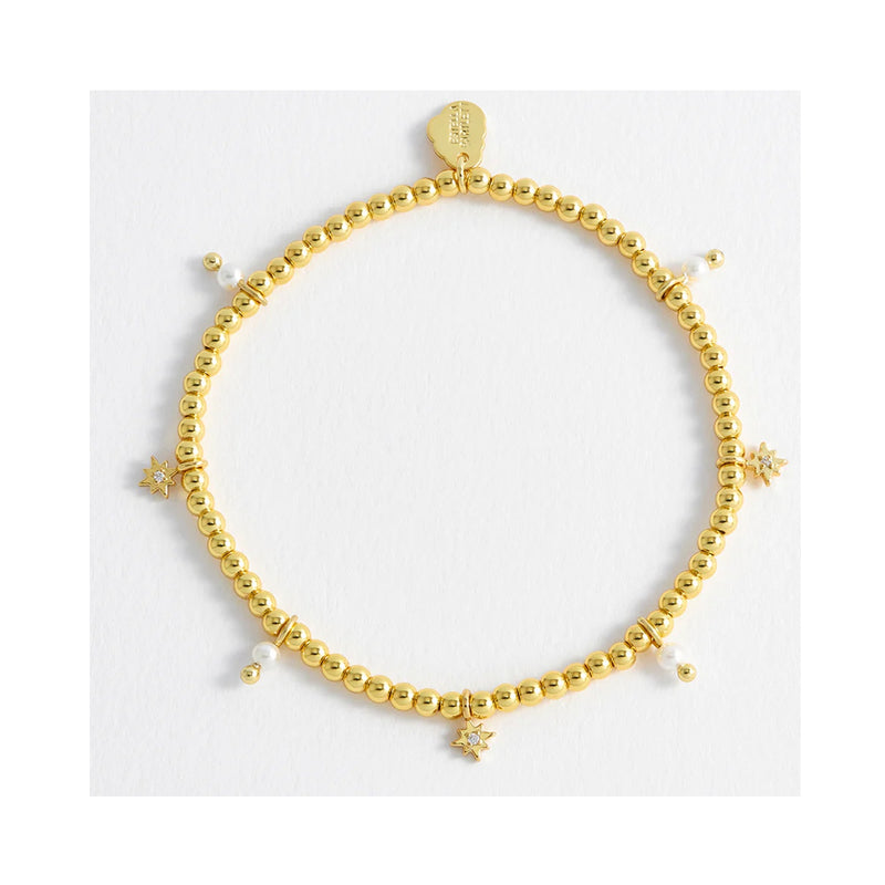 Bracelet Pearl & Star - Gold Plated