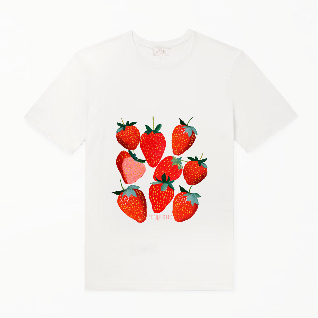 TShirt White - Strawberries Berry Cute