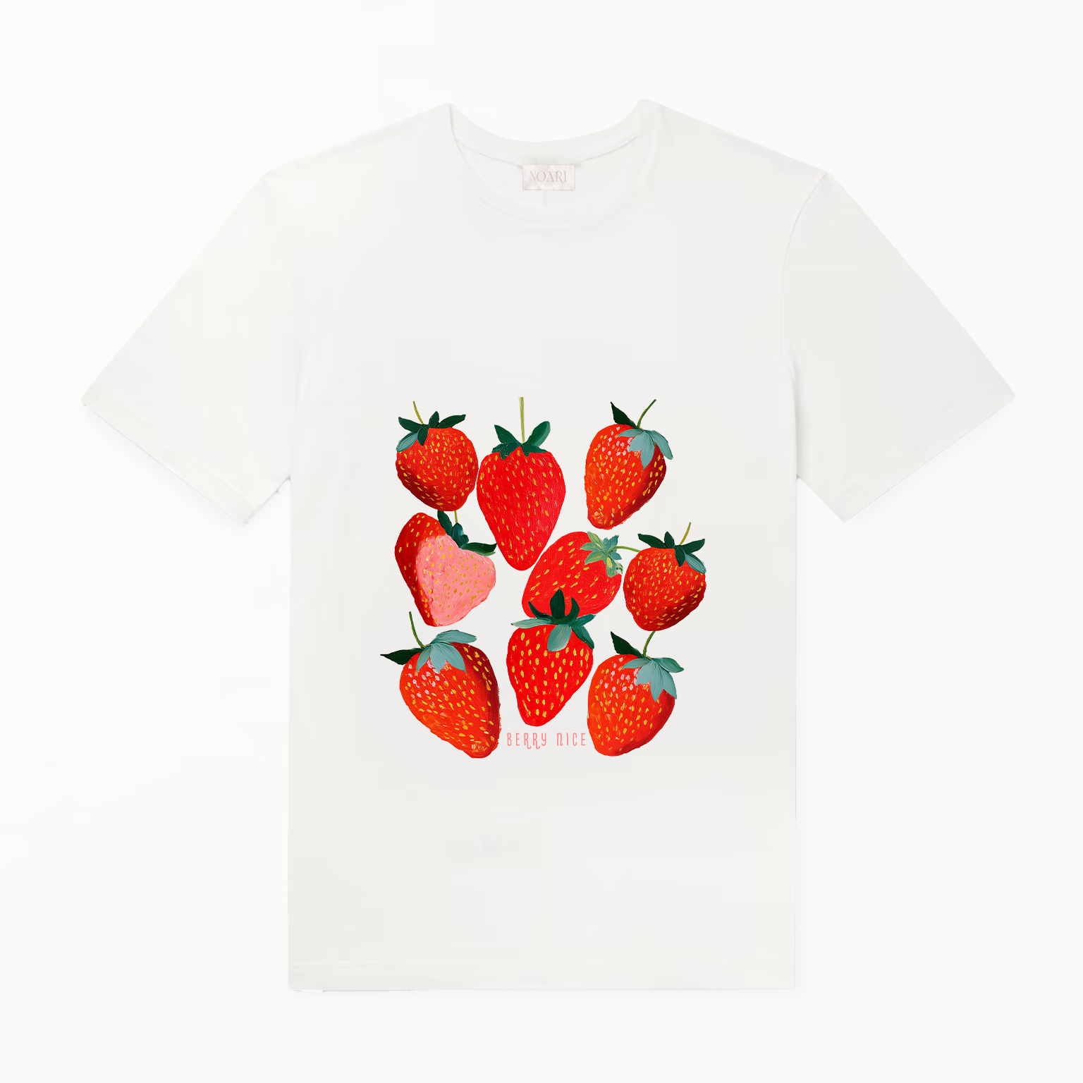 TShirt White - Strawberries Berry Cute