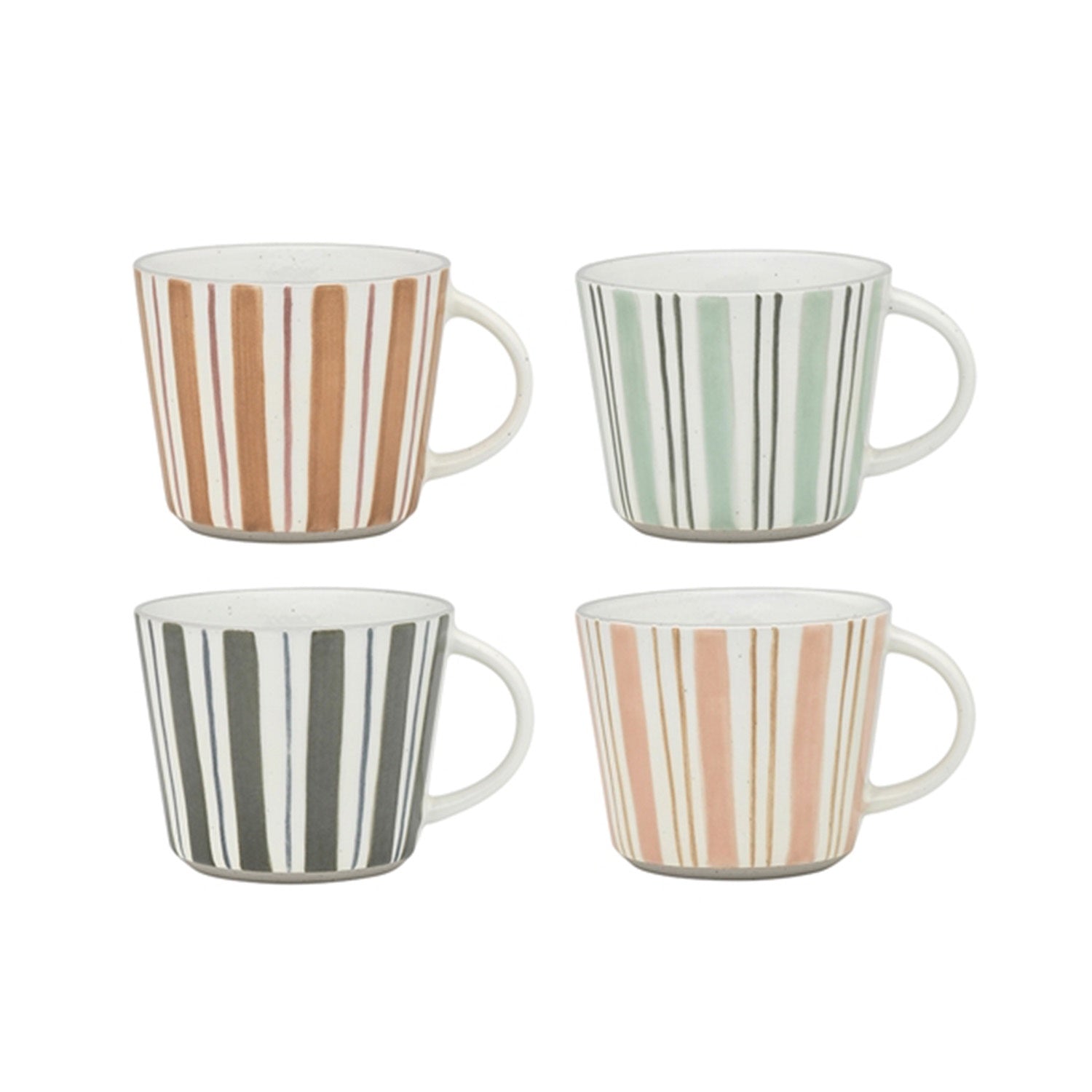 Mug Set 4 Chalk - Two Stripe