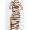 Dress Knit Maxi Sumatra - Black Stripe