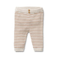 Baby Knitwear Leggings - Cinnamon Stripe
