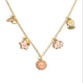 Kids Necklace Gold Plated Charm - Sunny Days