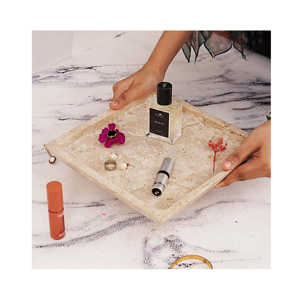 Tray Marble Square - Travertine