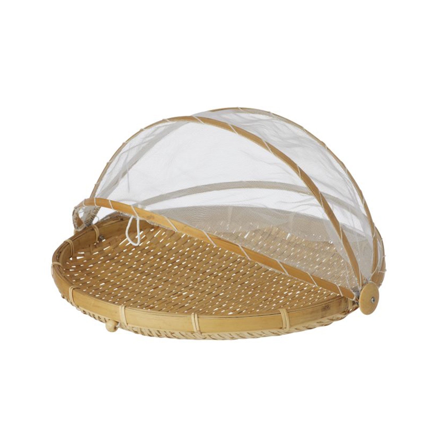 Food Cover Collapsible With Bamboo Tray