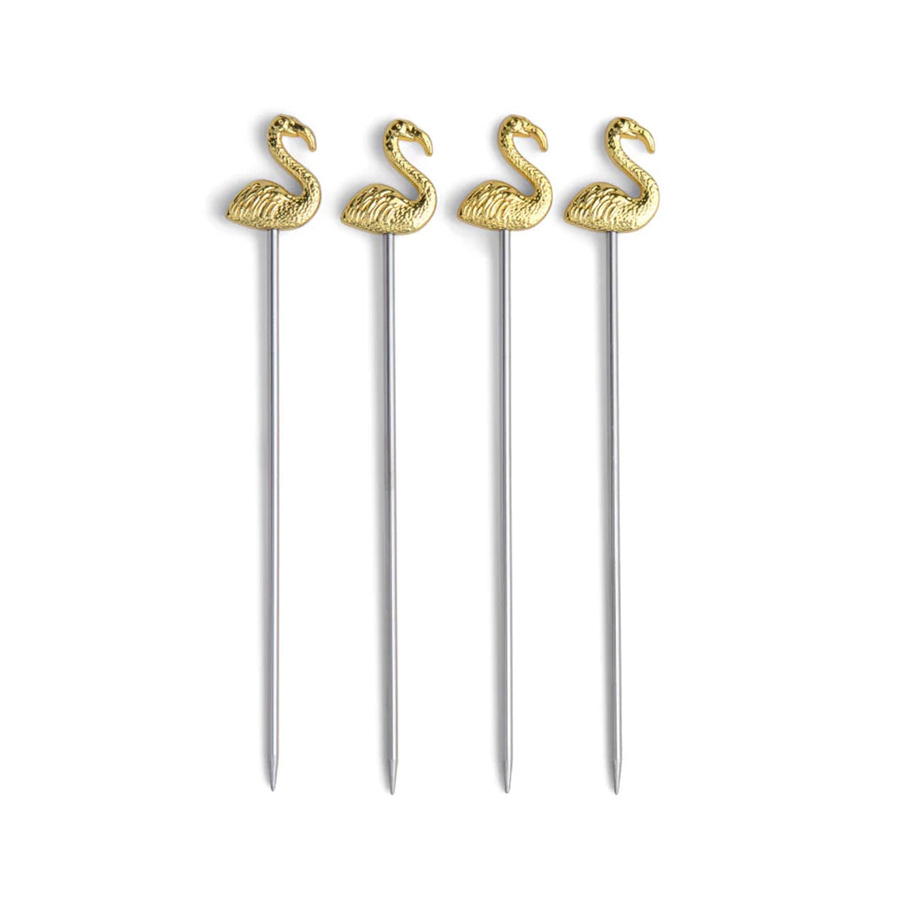 Cocktail Picks Set 4 'The Lily' Flamingo