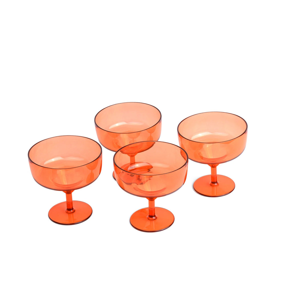 Glass Set 4 Margarita 'The Rue' - Orange