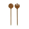 Salad Servers Acacia & Brass