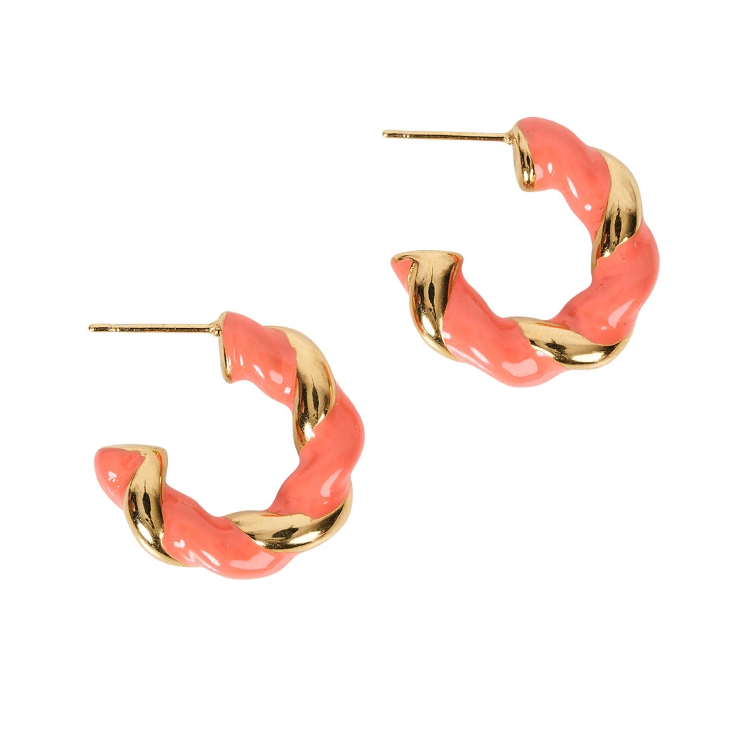 Earrings Treville Hoop - Coral
