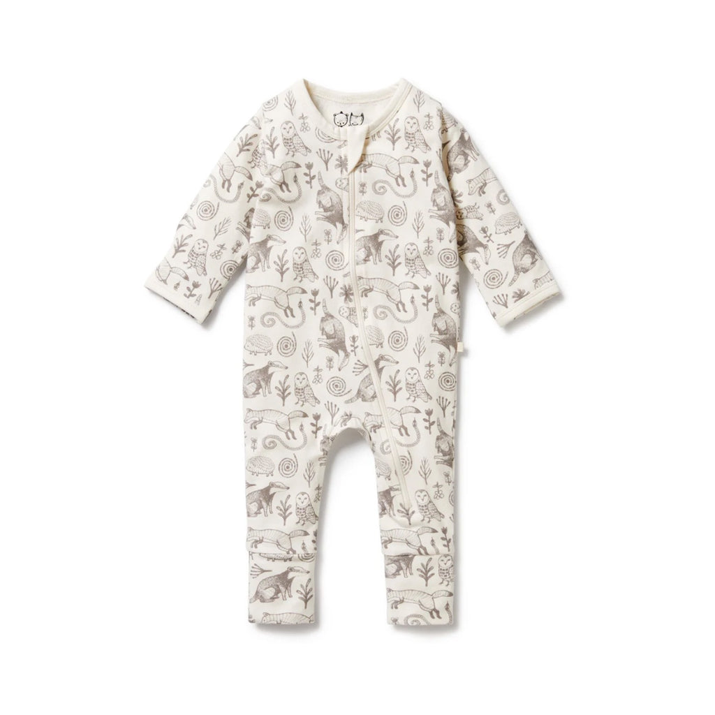 Baby Zipsuit Organic Cotton - Tribal Woods