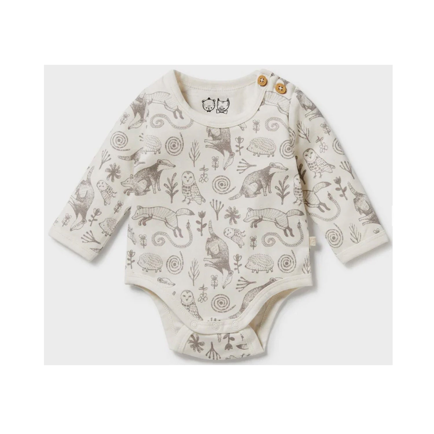 Baby Bodysuit Organic Cotton - Tribal Woods
