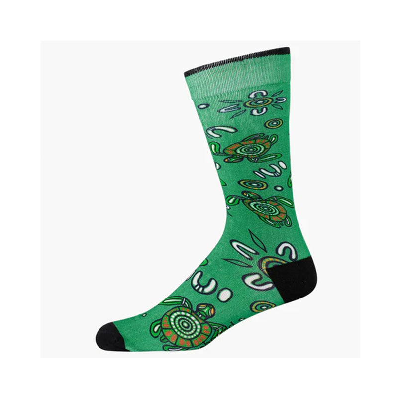 Mens Bamboo Socks - Native Australian Turtle