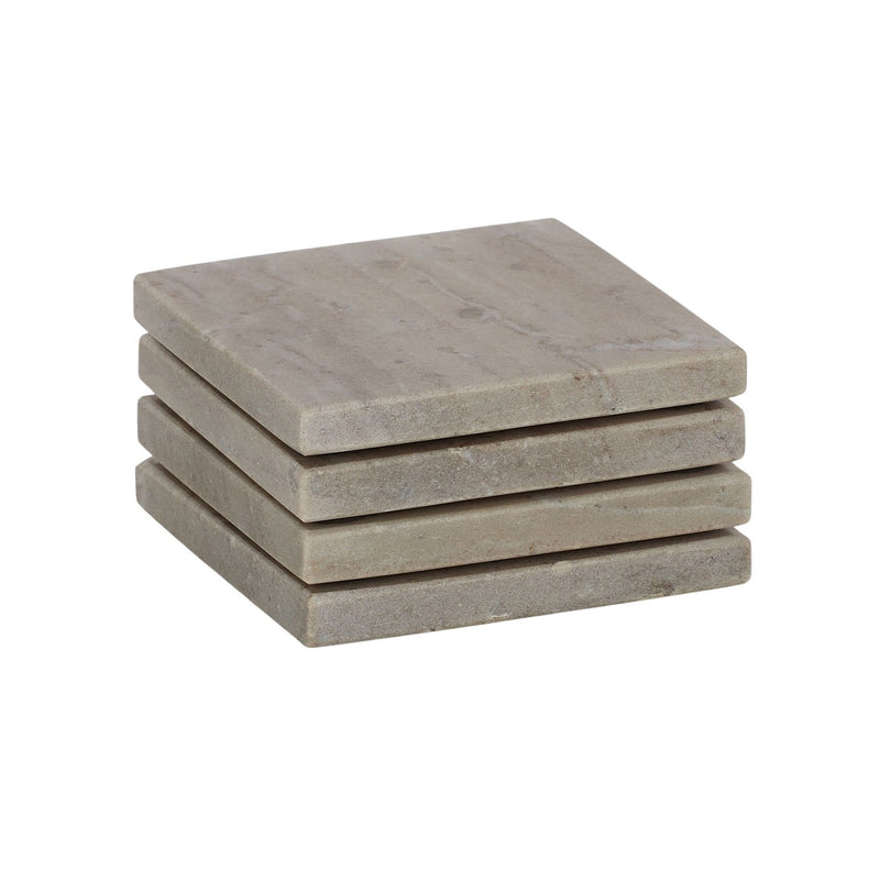 Coaster Set 4 Neo Square - Beige