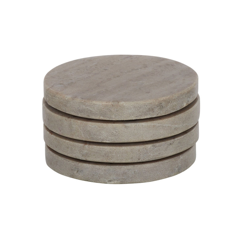 Coaster Set 4 Neo Round - Beige