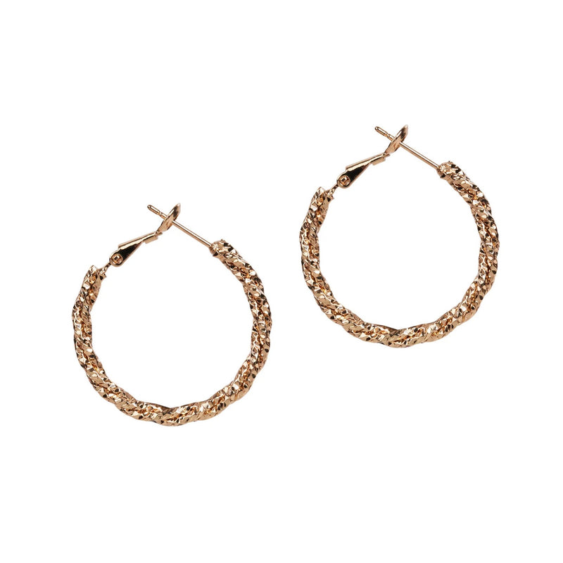 Earring Estel Gold Hoop - Twist