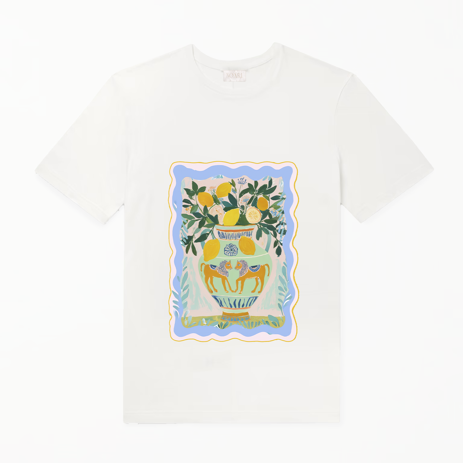 TShirt White - Vase Lions & Lemons