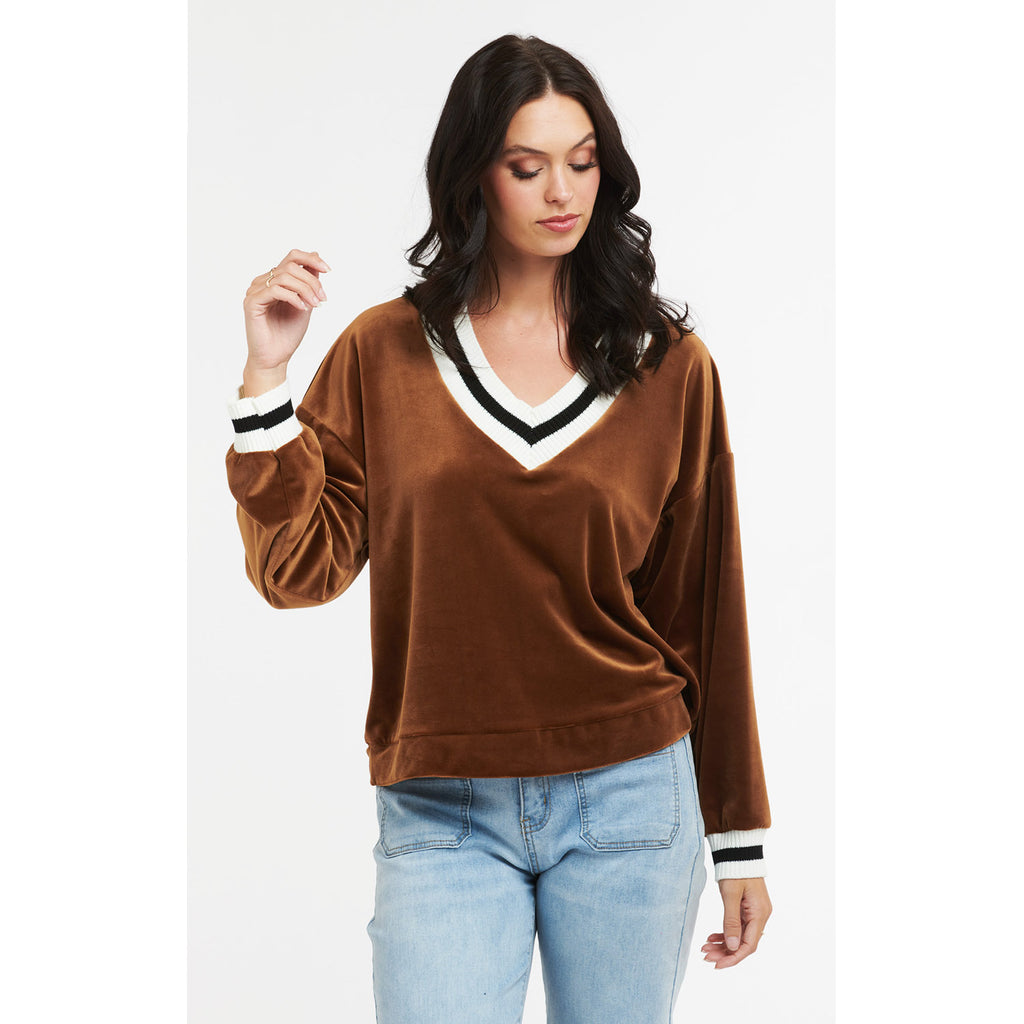 Jumper Velour Brown ONE SIZE