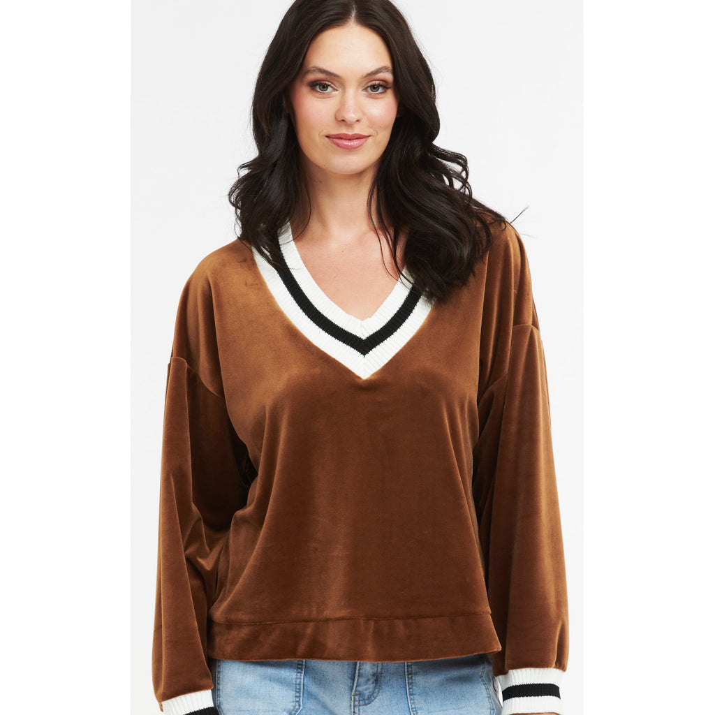 Jumper Velour Brown ONE SIZE