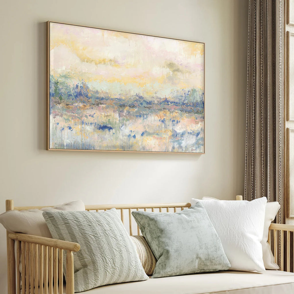 PRINT - Soft Light Yellow Blue