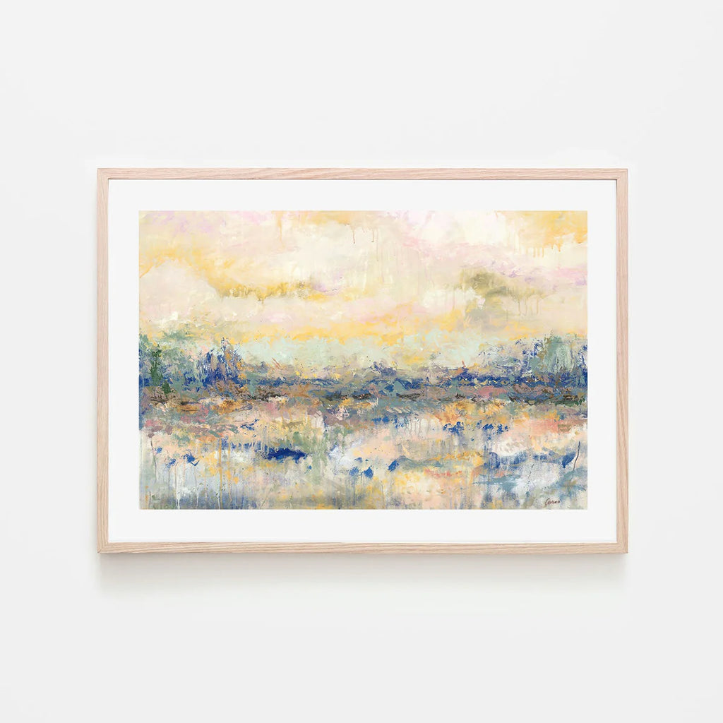 PRINT - Soft Light Yellow Blue
