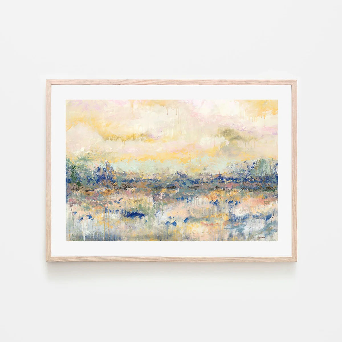 PRINT - Soft Light Yellow Blue