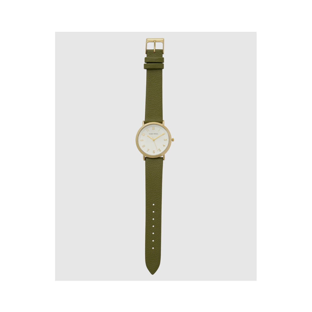 Watch Small Astral  Leather - Gold White Khaki