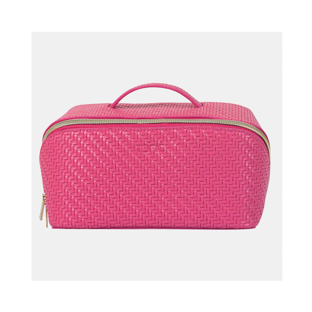 Beauty Bag Herringbone Medium - Raspberry