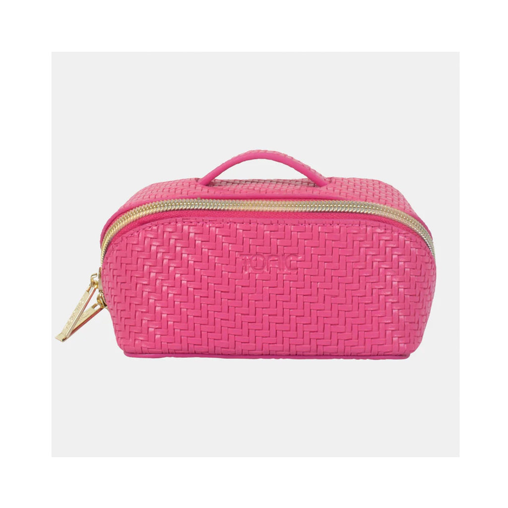 Beauty Bag Herringbone Small - Raspberry