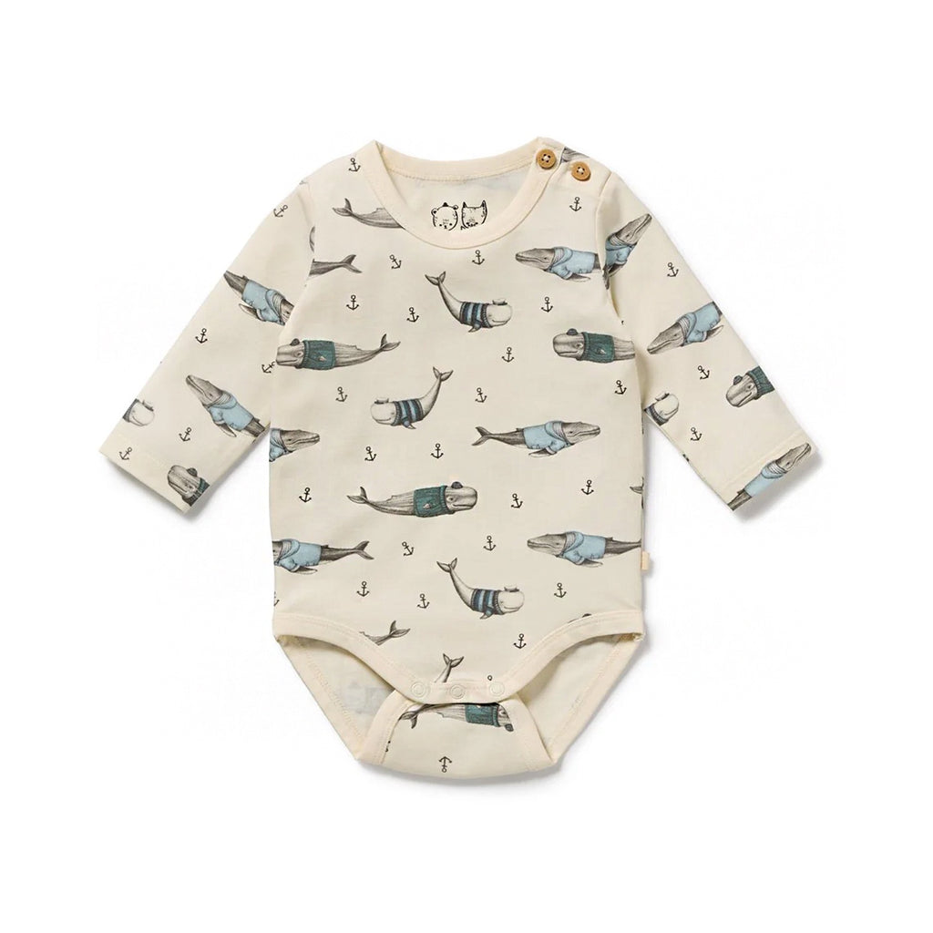 Woolly Whales Organic Bodysuit