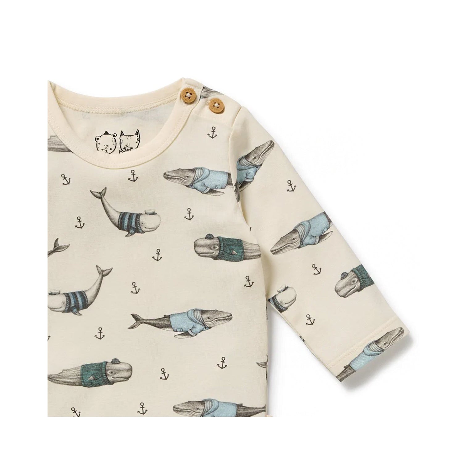 Woolly Whales Organic Bodysuit