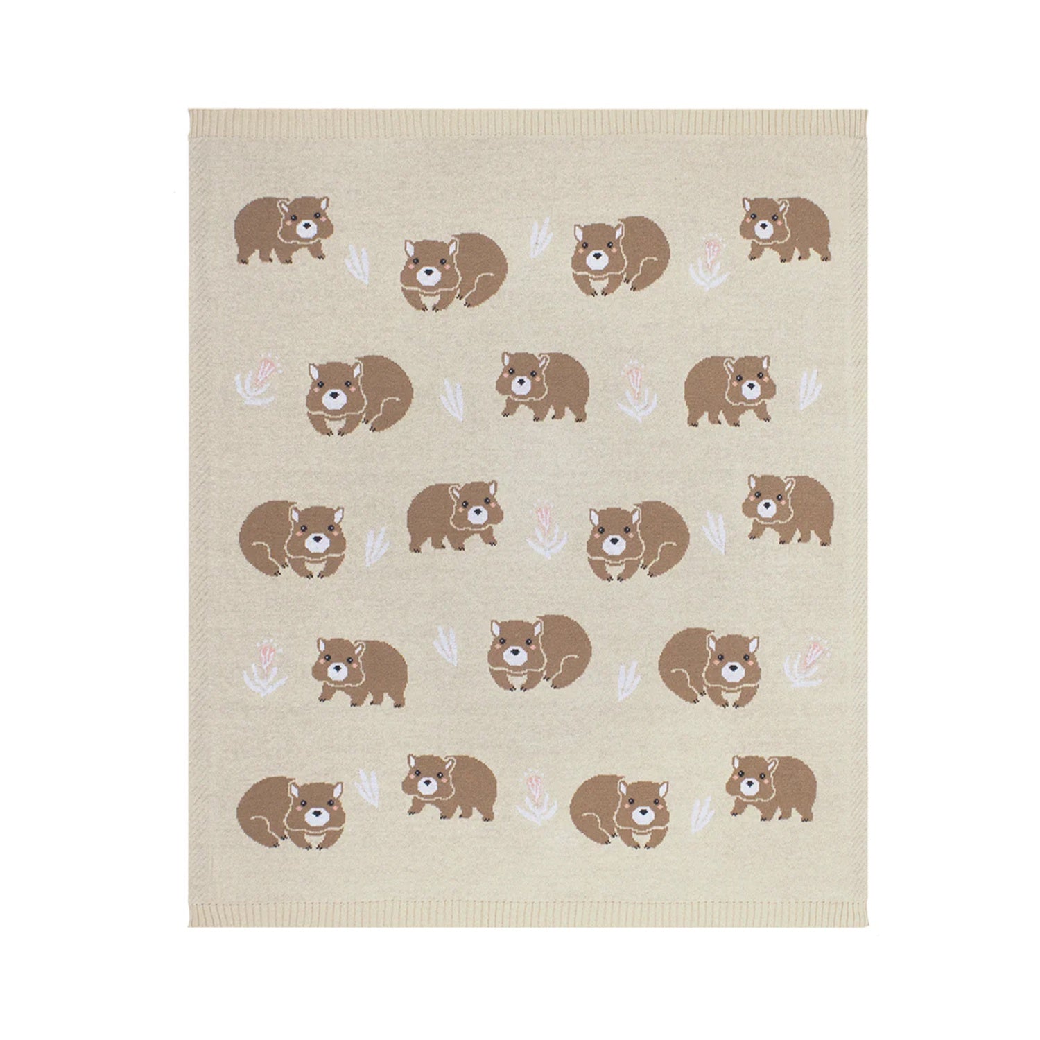 Baby Blanket Australiana - Wombat Natural