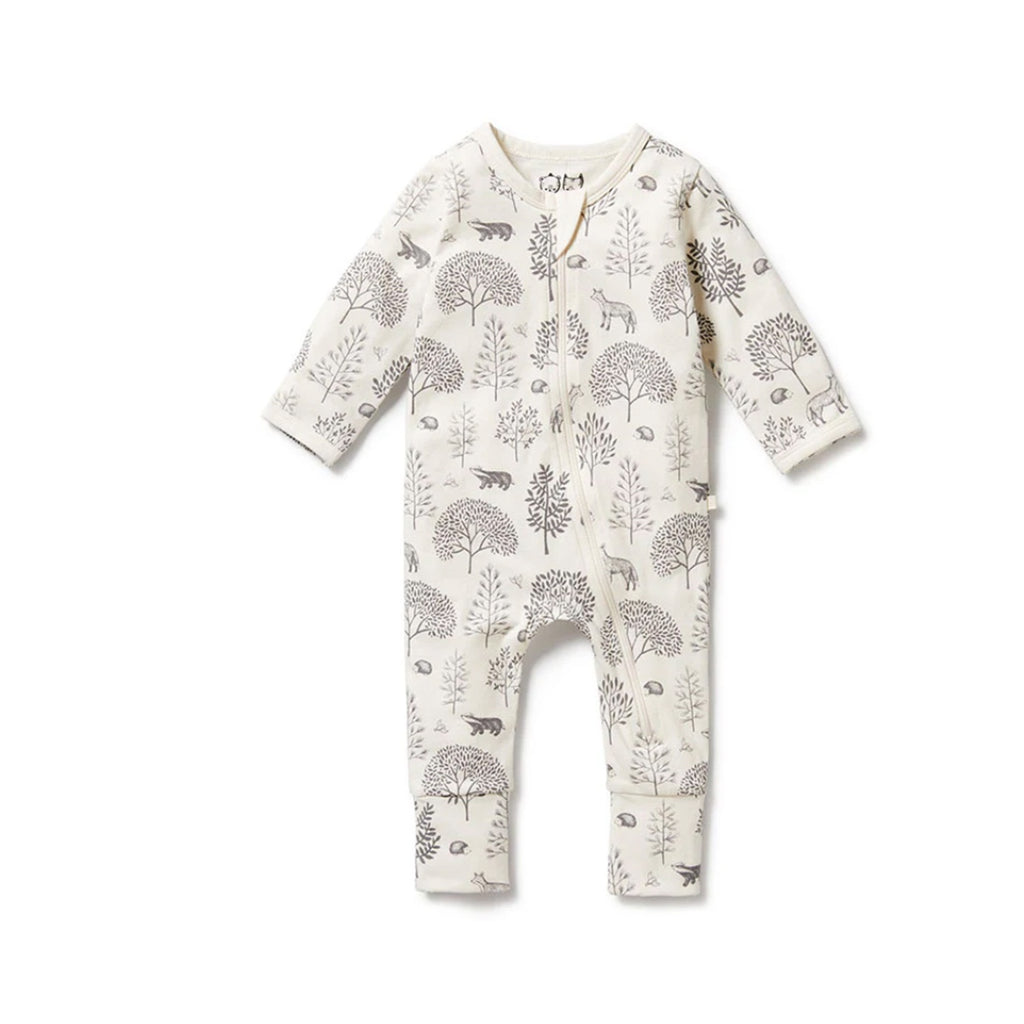 Baby Zipsuit Organic Cotton - Woodland