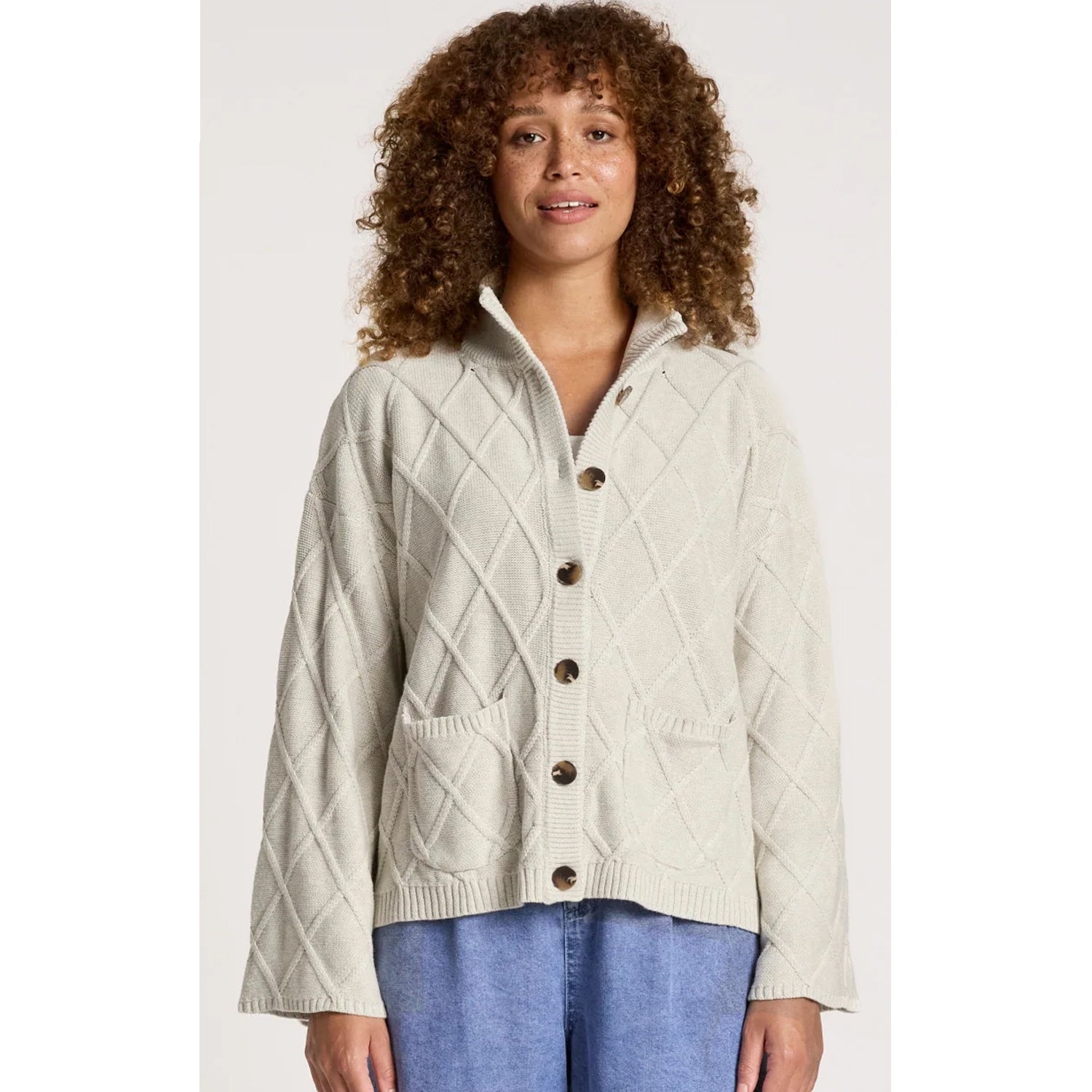 Cardigan Liora Crop Bisque
