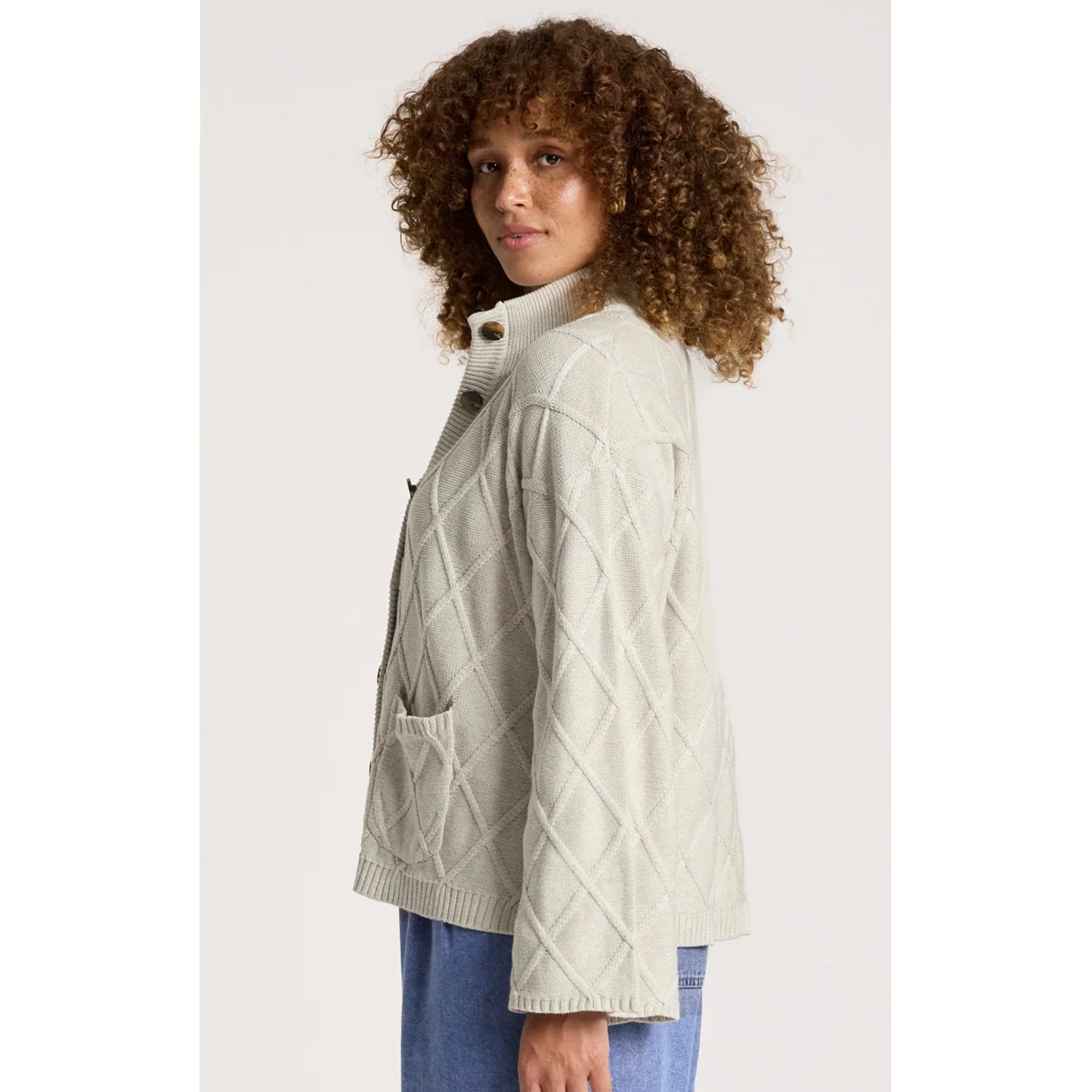 Cardigan Liora Crop Bisque