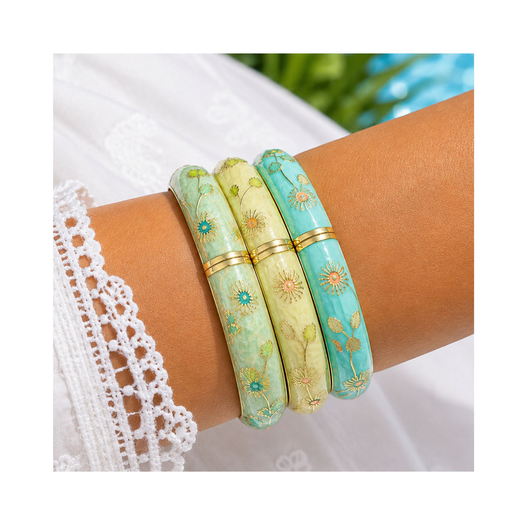 Bangle Enamel - Vine Dark Blue